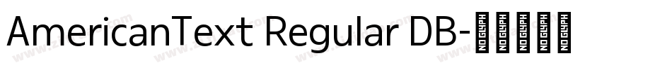 AmericanText Regular DB字体转换